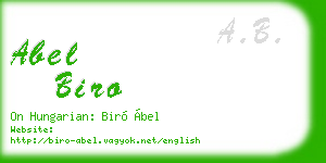 abel biro business card
